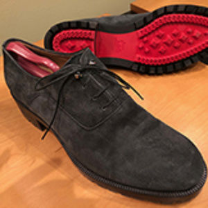 Christian Louboutin Mens Charcoal Grey Derby Shoes